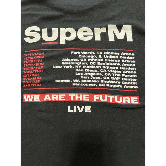 Super M We are the Future Concert Tour T-Shirt, Size L - Picture 4 of 7